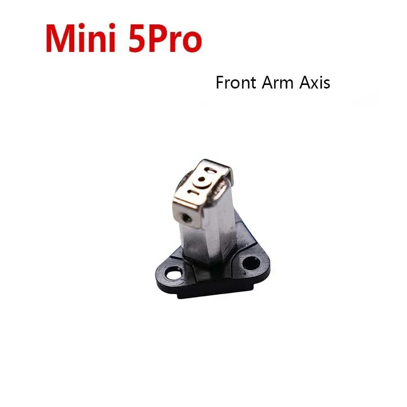 Mini 5Pro front arm axis drone part with metallic and black components on white background