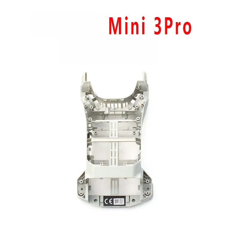 White drone inner shell frame for Mini 3 Pro with CE label on white background